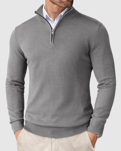 Pullover mit Zip-Kragen