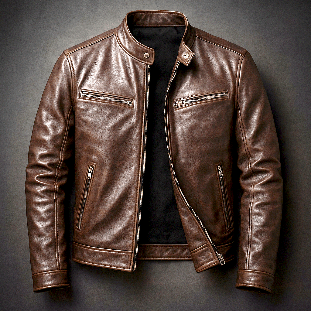 Vintage-Lederjacke